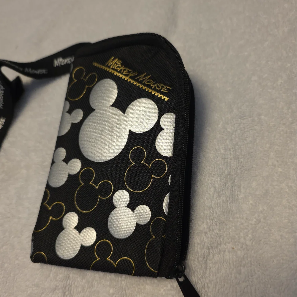 Disney Mickey Mouse Black and Gold Phone Pouch